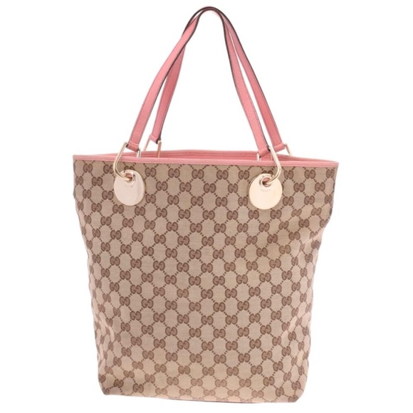 Gucci Handbags - Authentic Gucci Monogram Eclipse Pink Shoulder Bag Tote Handbag Purse